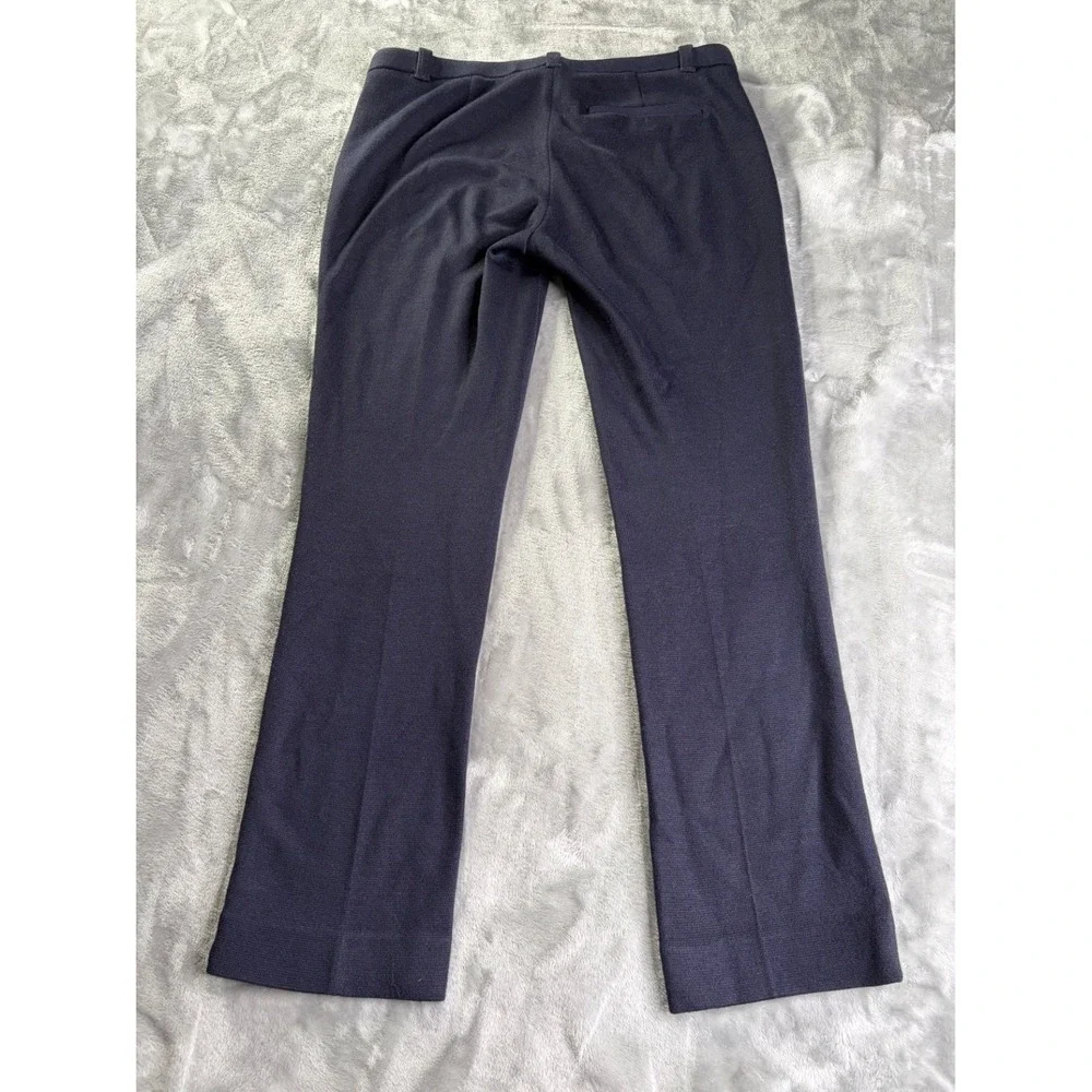 Tory Burch Navy Blue Knit Straight Leg Dress Pants Womens Size 0